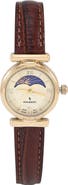 Peugeot Petite Sun Moon Glossy Leather Watch- 25MM