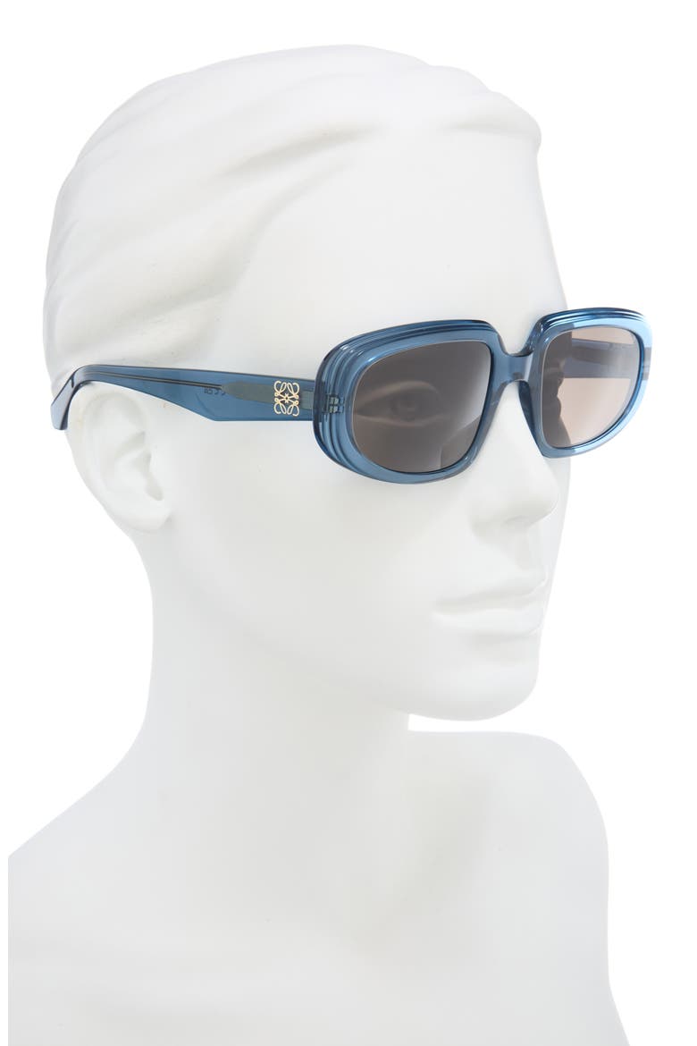 Anagram 54mm Geometric Sunglasses, Alternate, color, SHINY BLUE / BROWN