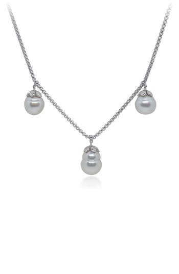 Alor Classique Stainless Steel 11-12mm Pearl Necklace In White With Grey