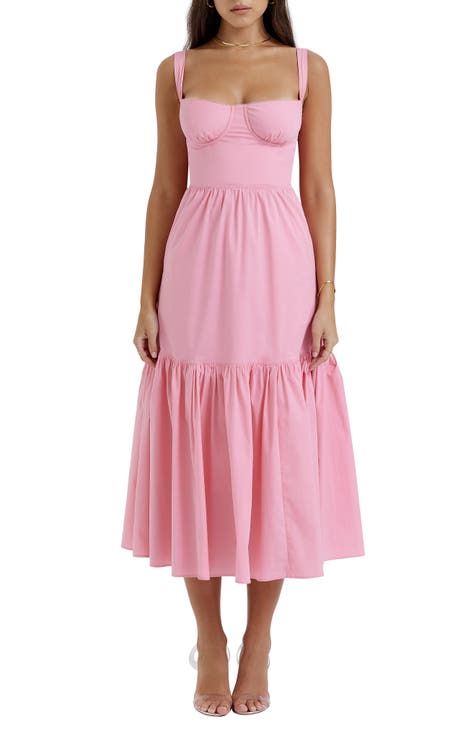 Fashion pink sundresses