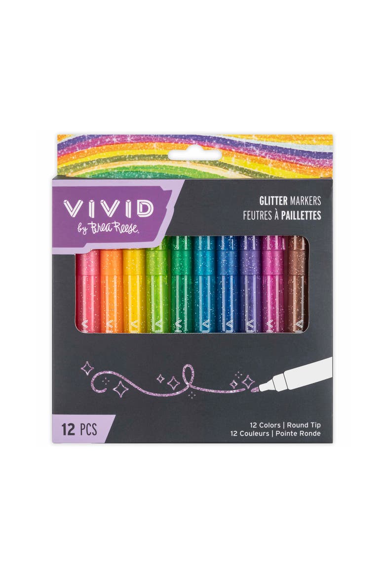 Glitter Markers 12 Pack, Sparkle & Shine Ink, Main, color, Multicolored