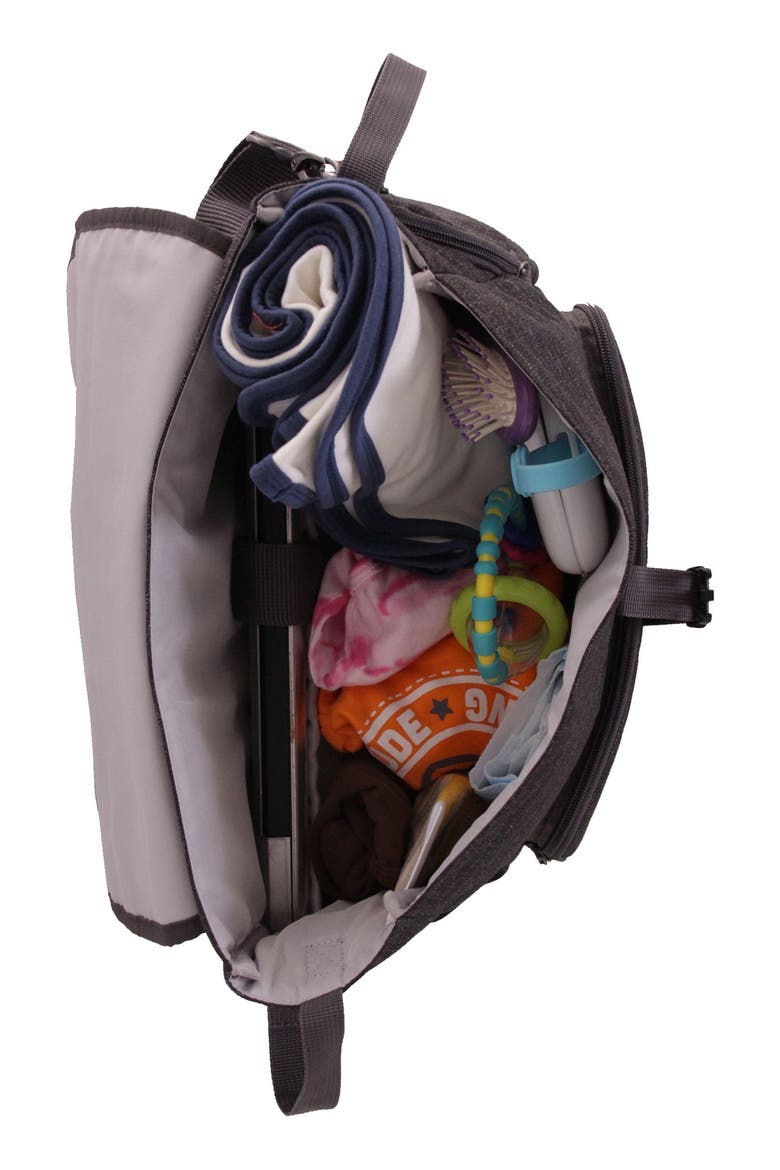 Convertible Diaper Backpack, Alternate, color, BLACK TEXTURE
