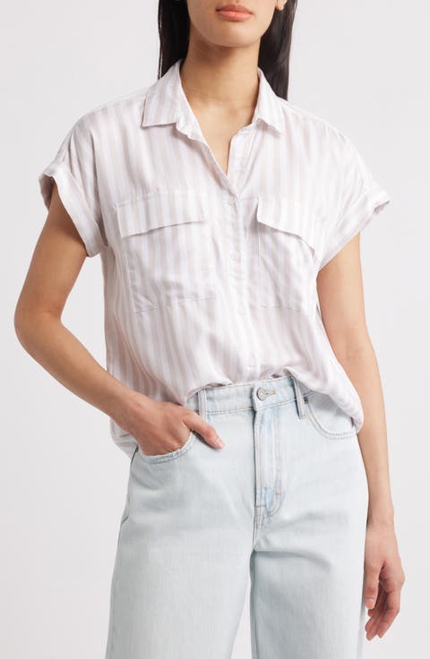Kaiana Stripe Short Sleeve Button-Up Shirt