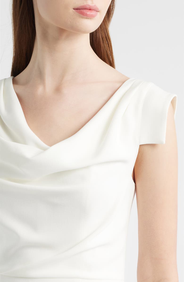 Black Halo Jacqueline Midi Gabardine Sheath Dress, Alternate, color, Porcelain