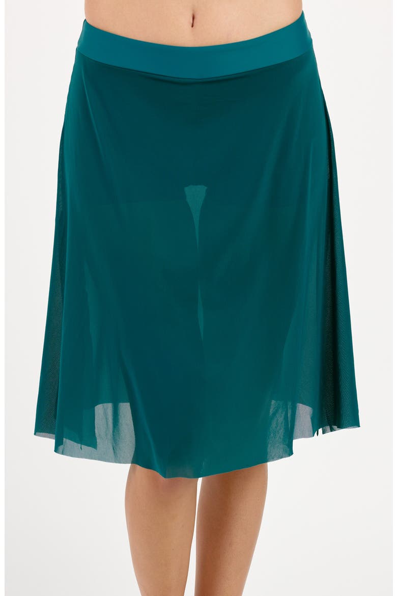 3in1 Swim Skirt With Attached Shorts, Main, color, Dark Jade