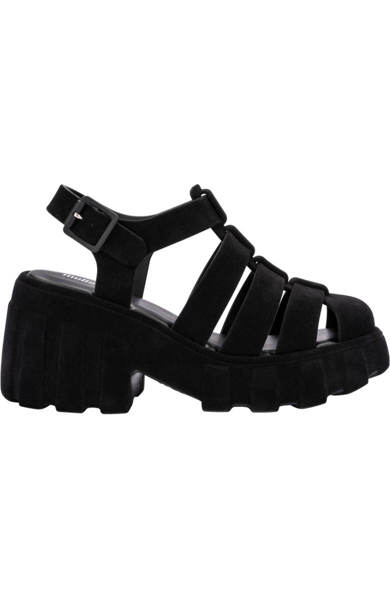 Melissa Megan Velvet Platform Fisherman Sandal, Alternate, color,