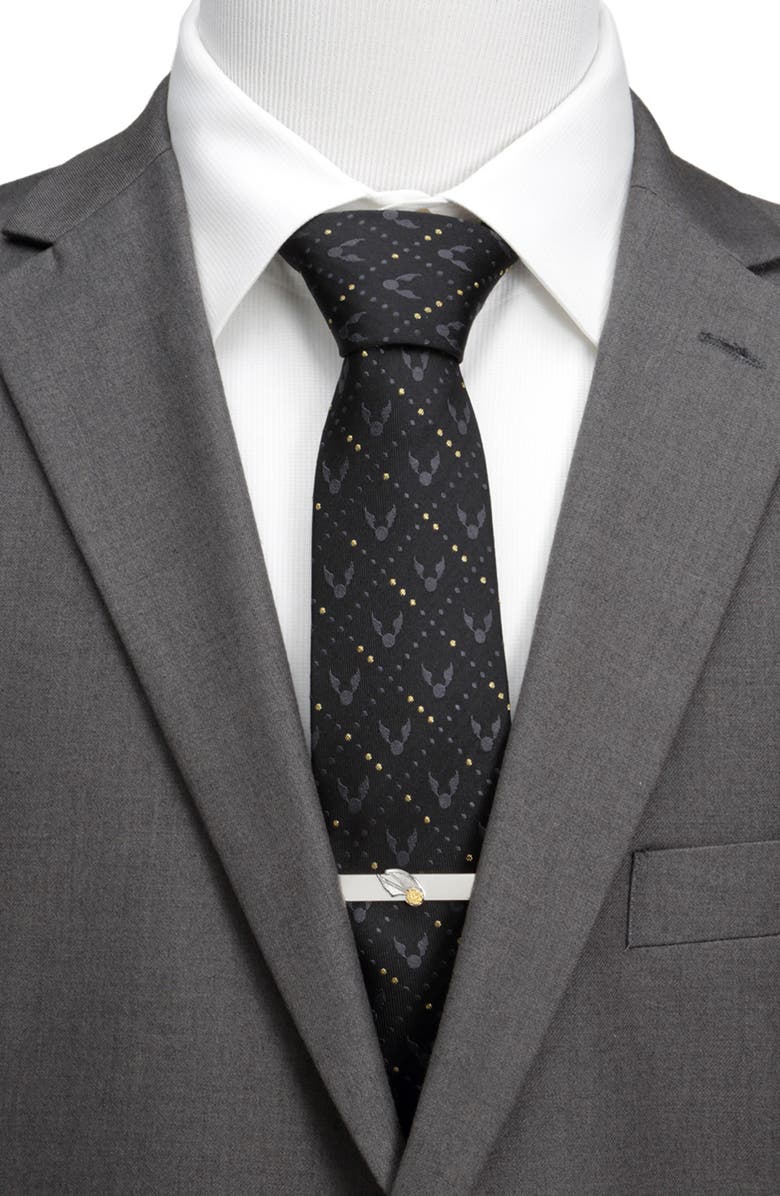 Cufflinks, Inc. Harry Potter Golden Snitch Silk Tie, Alternate, color, Black
