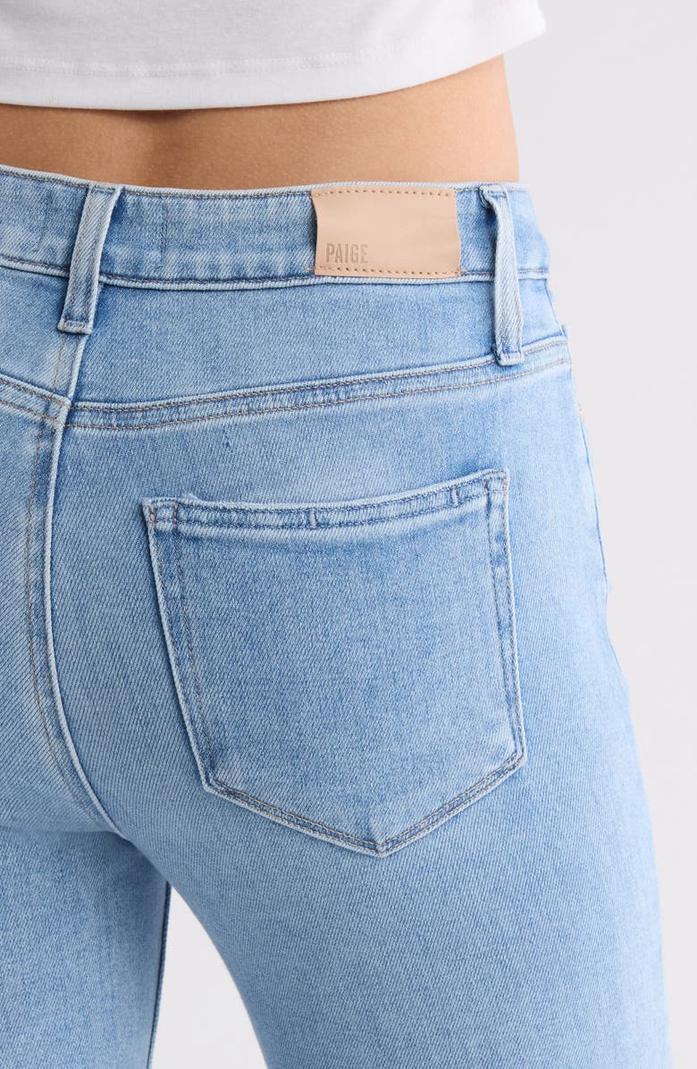 PAIGE Cindy High Waist Raw Hem Ankle Straight Leg Jeans, Alternate, color,