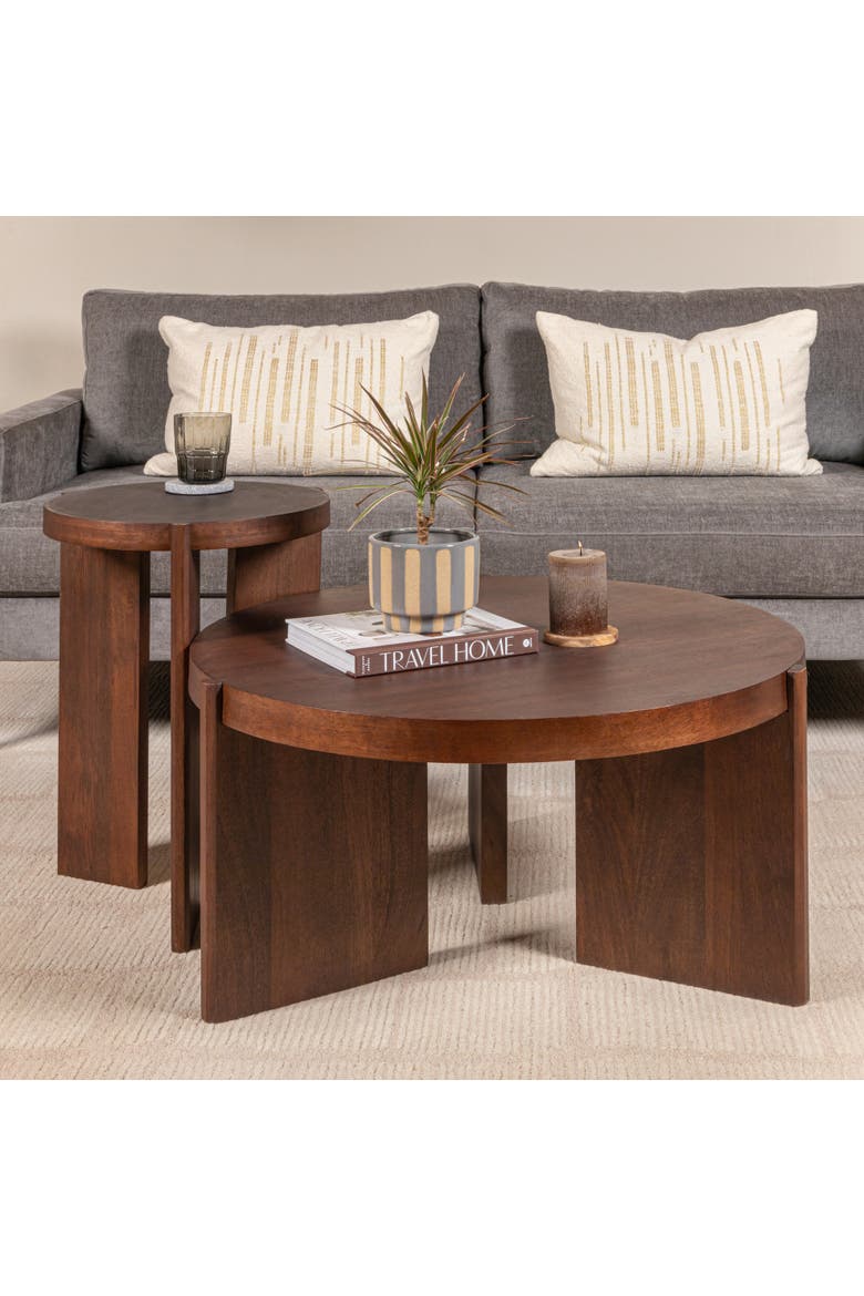 Side Table, Alternate, color, Brown