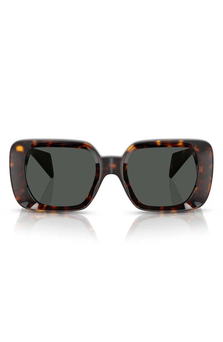 Versace 54mm Square Sunglasses, Main, color, Havana
