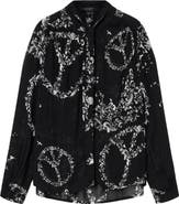 AllSaints Hilda Bird Print Button-Up Shirt