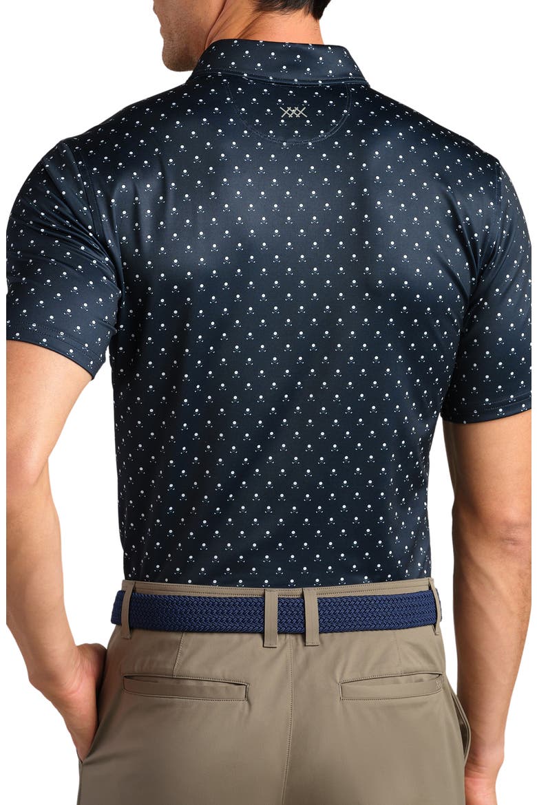 Drive Time Performance Polo, Alternate, color, TRUE NAVY/ WHITE CLUB PRINT
