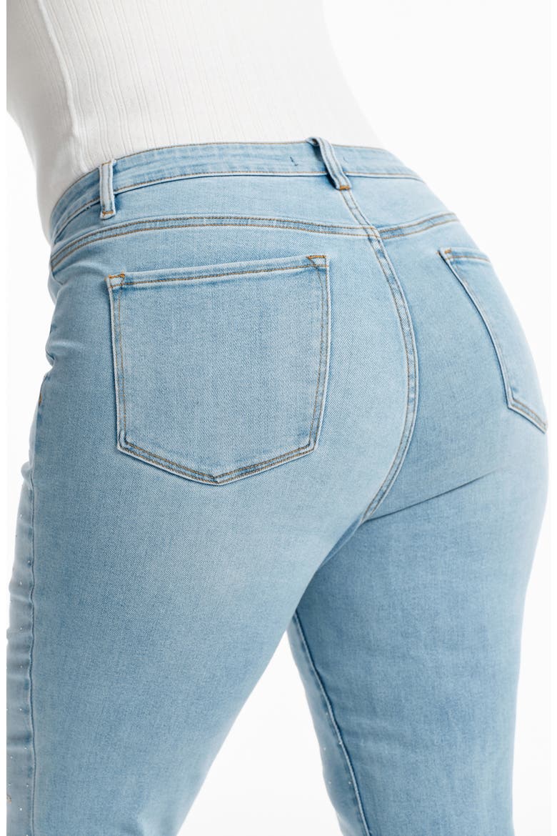 High Waist Bootcut Jeans, Alternate, color, LIGHT BLUE