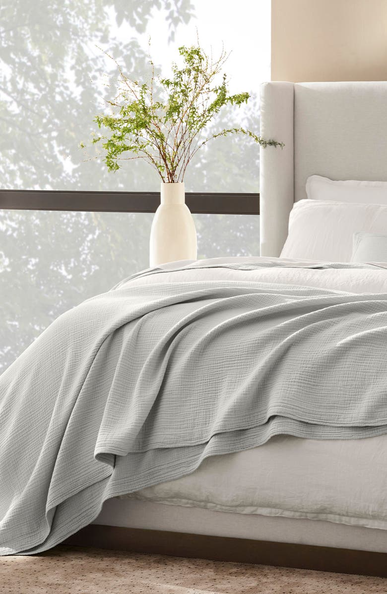 Boll & Branch Dream Bed Blanket, Alternate, color, Mist