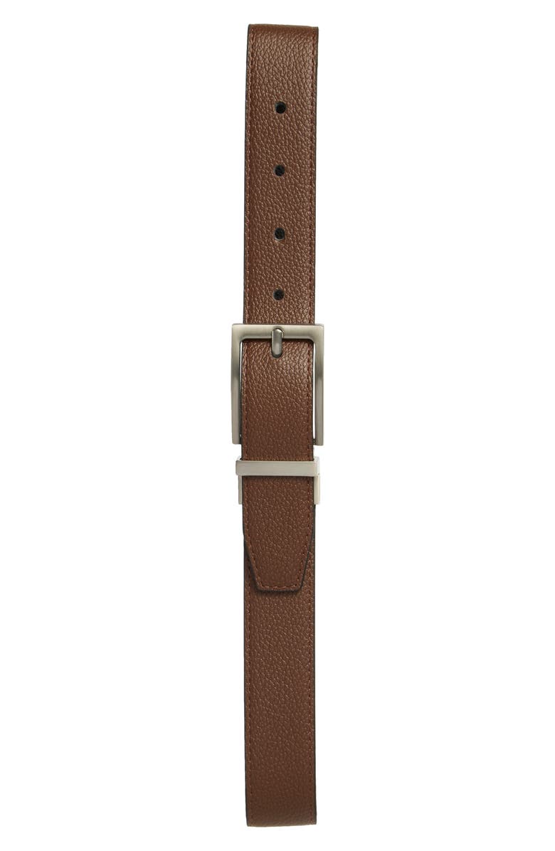 Nordstrom Reversible Pebble Faux Leather Belt, Alternate, color, Black To Brown Pebble - Nickel
