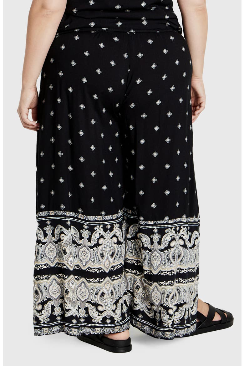 Sky Print Wide Leg Pants, Alternate, color, BLACK WILD LOVE
