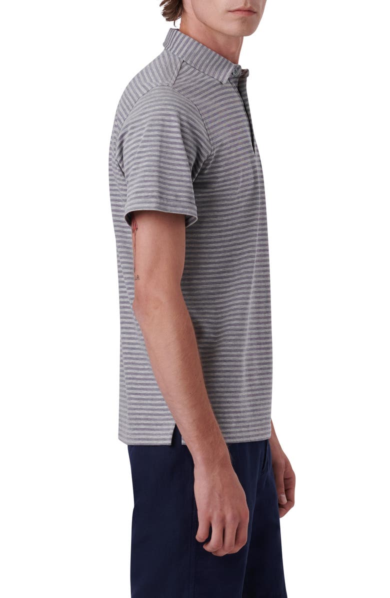 Bugatchi Stripe Short Sleeve Cotton Polo, Alternate, color,