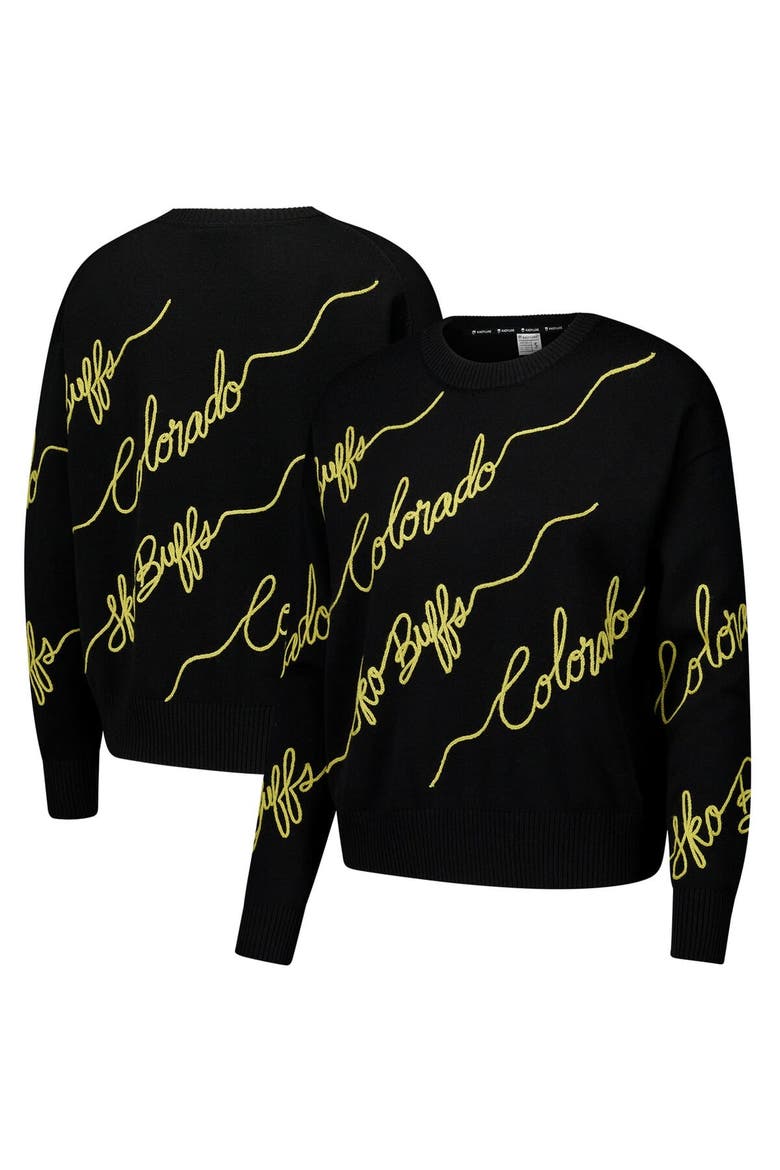 Women's Black Colorado Buffaloes Love Note Pullover Sweater, Main, color, Black