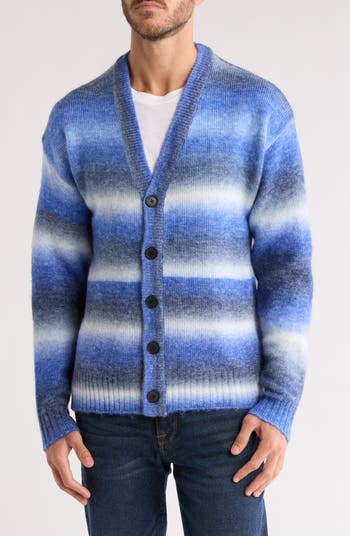 True Tides Cardigan Black Stripe