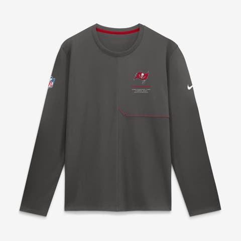 Men's Nike Pewter Tampa Bay Buccaneers Sideline Coaches UV Dri-FIT Long Sleeve Shirt