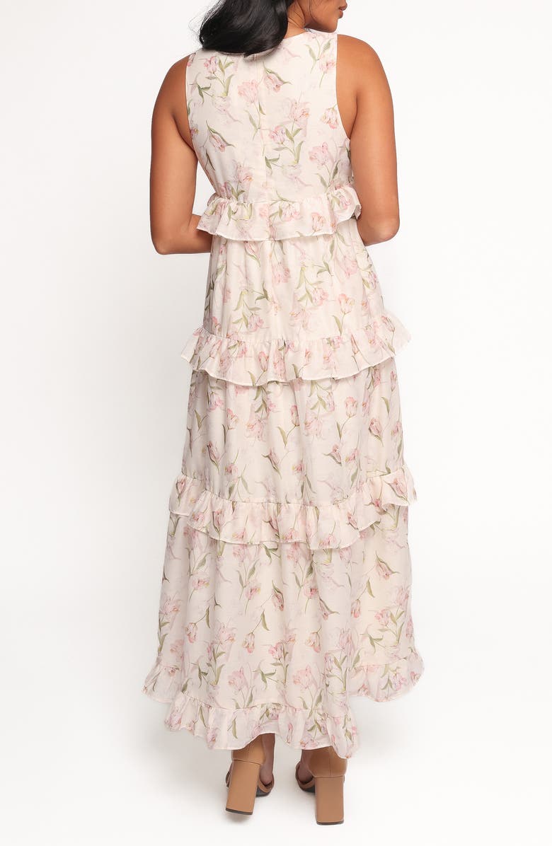 Petal & Pup Willis Floral Ruffle Maxi Dress, Alternate, color, Pink Floral