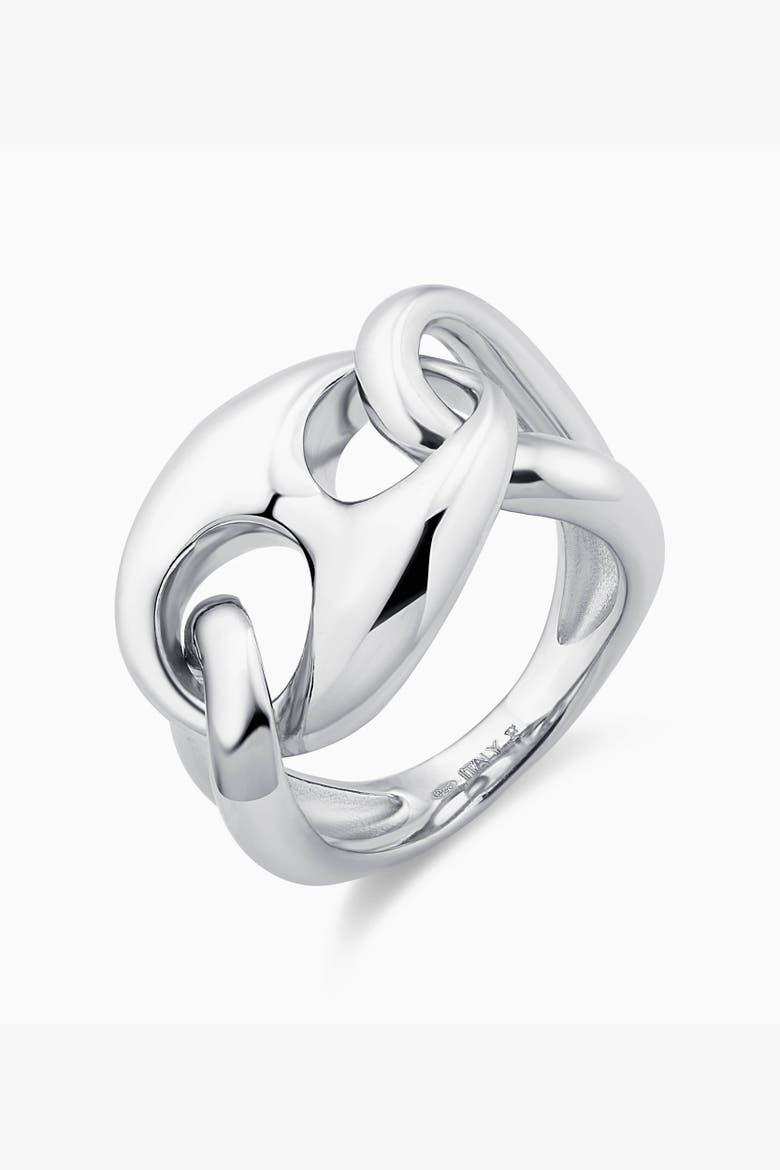 Sterling Silver Chunky Mariner Chain Ring, Alternate, color, Sterling Silver