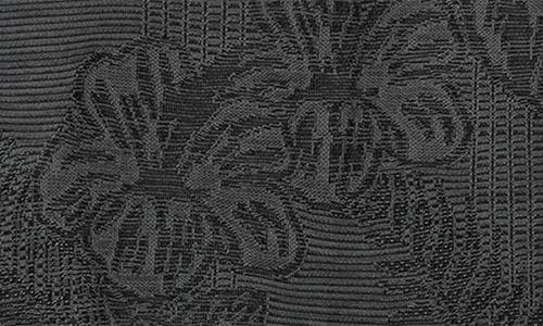 Tommy Bahama Palm Coast Cascade Vines Islandzone® Performance Short Sleeve Knit Button-up Shirt In Black