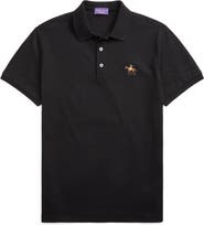 Ralph Lauren Purple Label Embroidered Standing Horse Cotton Piqué Polo