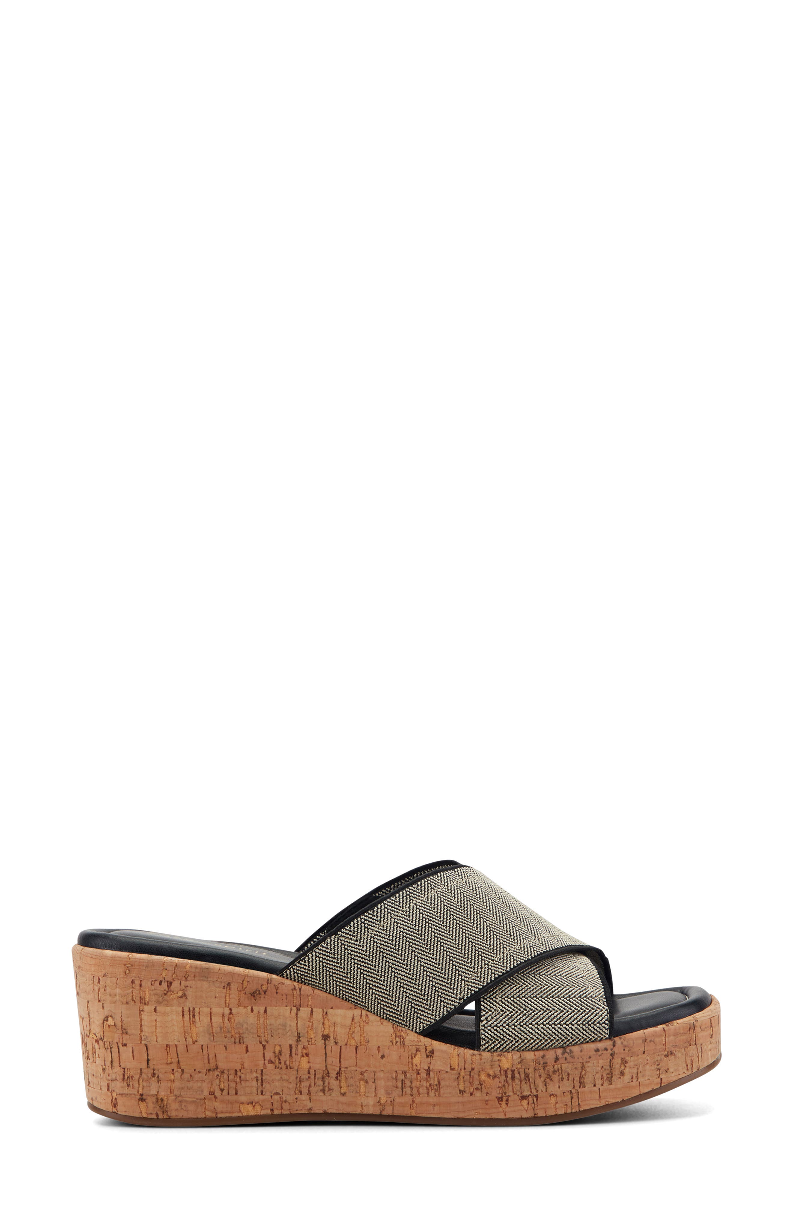 Easy Spirit Fawn Wedge Slide Sandal - Wide Width Available, Alternate, color, Blk01
