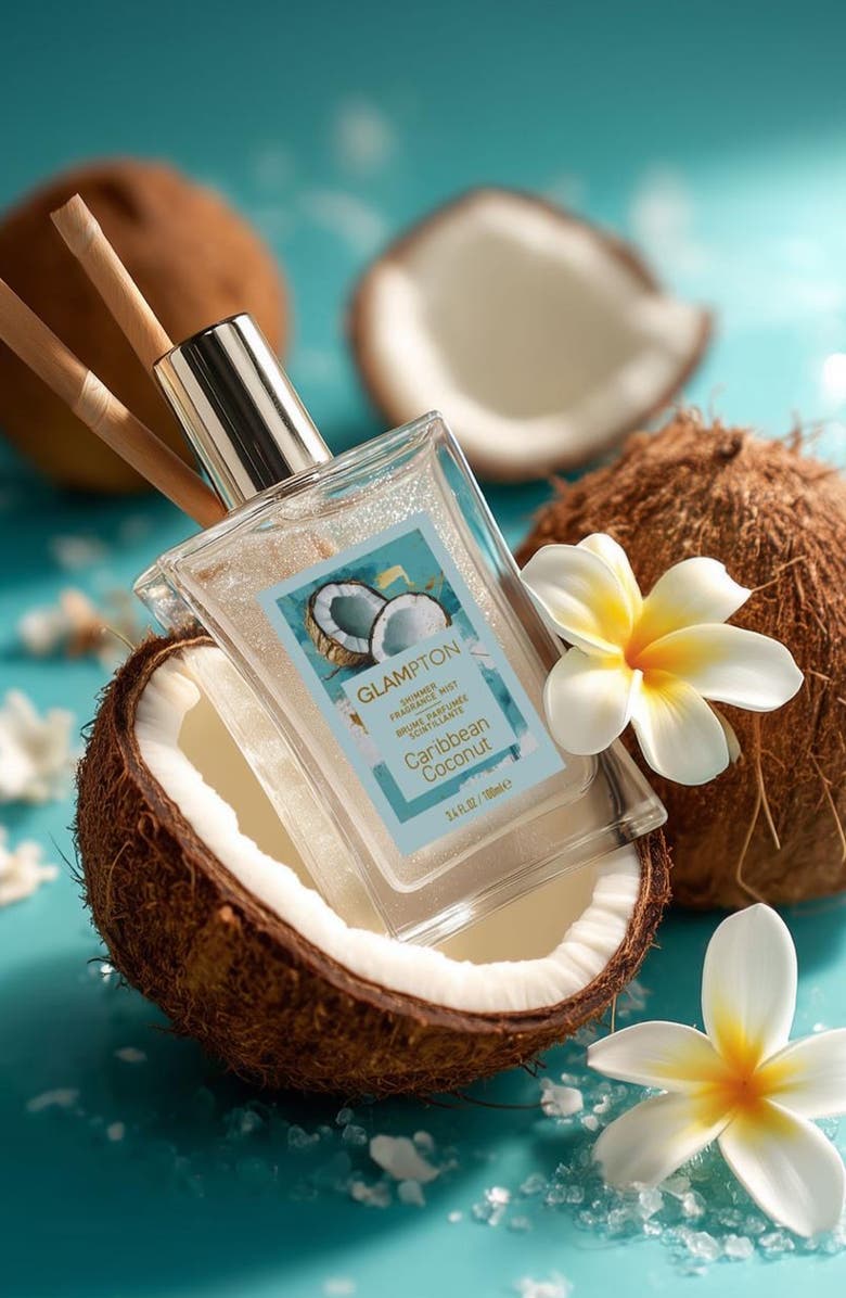 GLAMPTON Caribbean Coconut Shimmer Fragrance Body Mist, Alternate, color,
