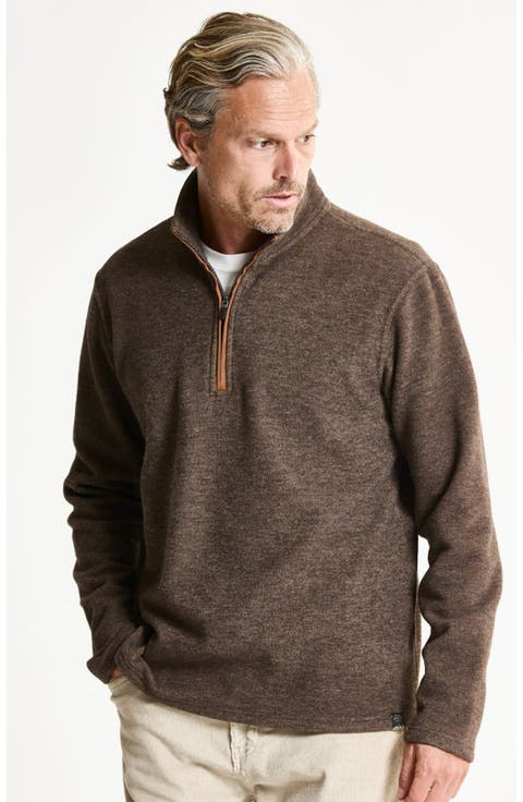 Wool Blend Knit Quarter Zip
