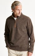JACHS Wool Blend Knit Quarter Zip