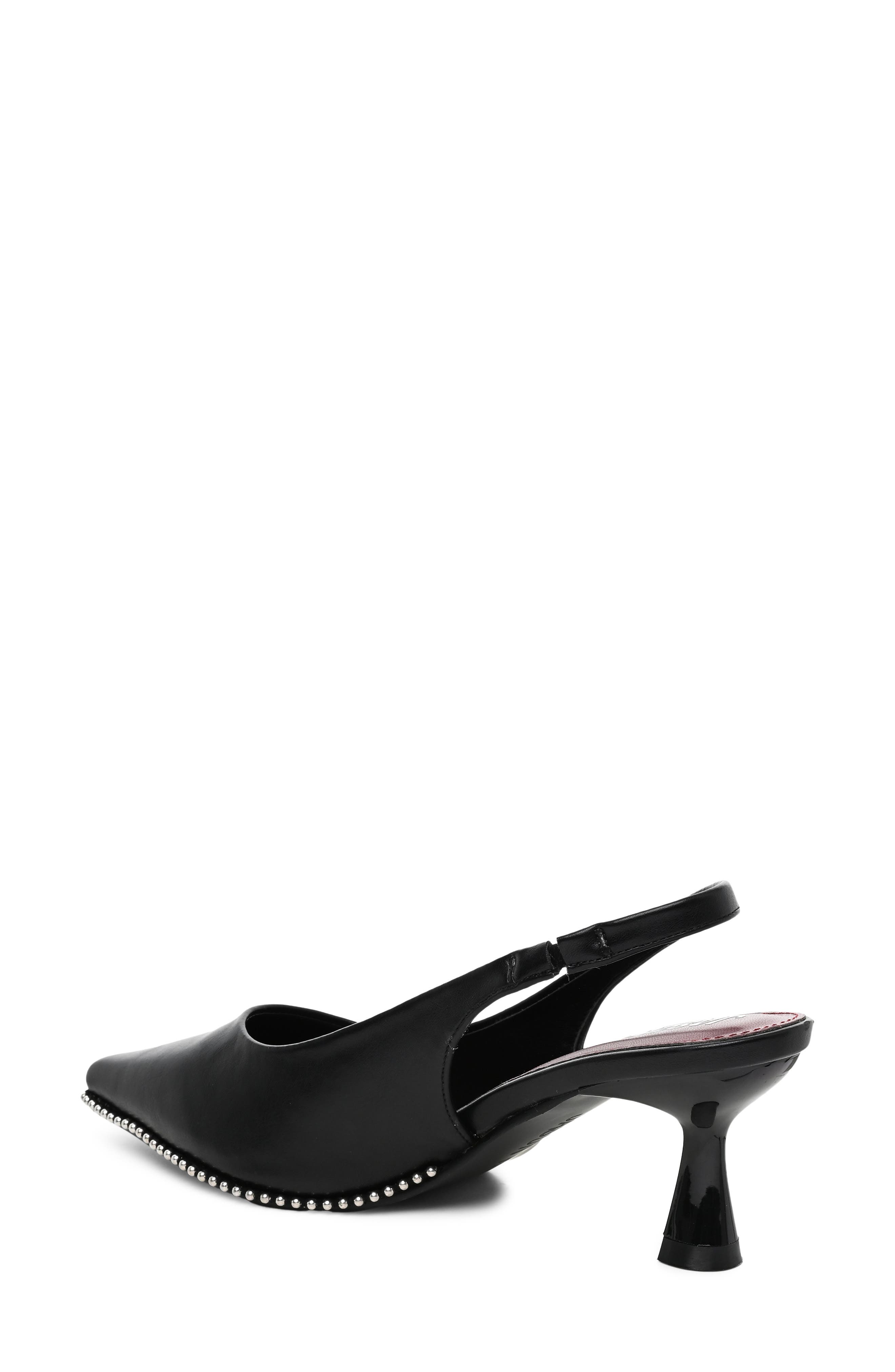 Pointed Toe Slingback Pump, Alternate, color, BLACK