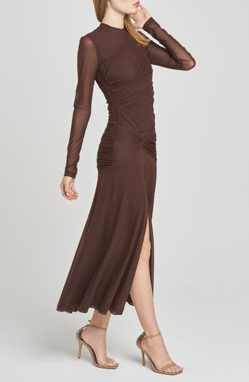 Selene Ruched Long Sleeve Dress