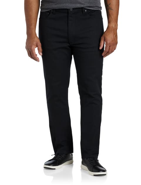 Black Eco Tapered-Fit Stretch Jeans