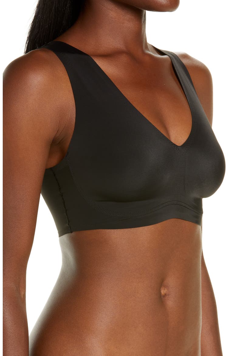True Body Lift Full V-Neck Bralette, Alternate, color, BLACK