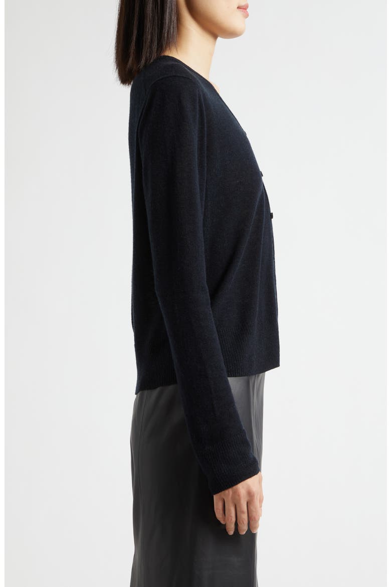 Wool V-Neck Cardigan, Alternate, color, BLACK