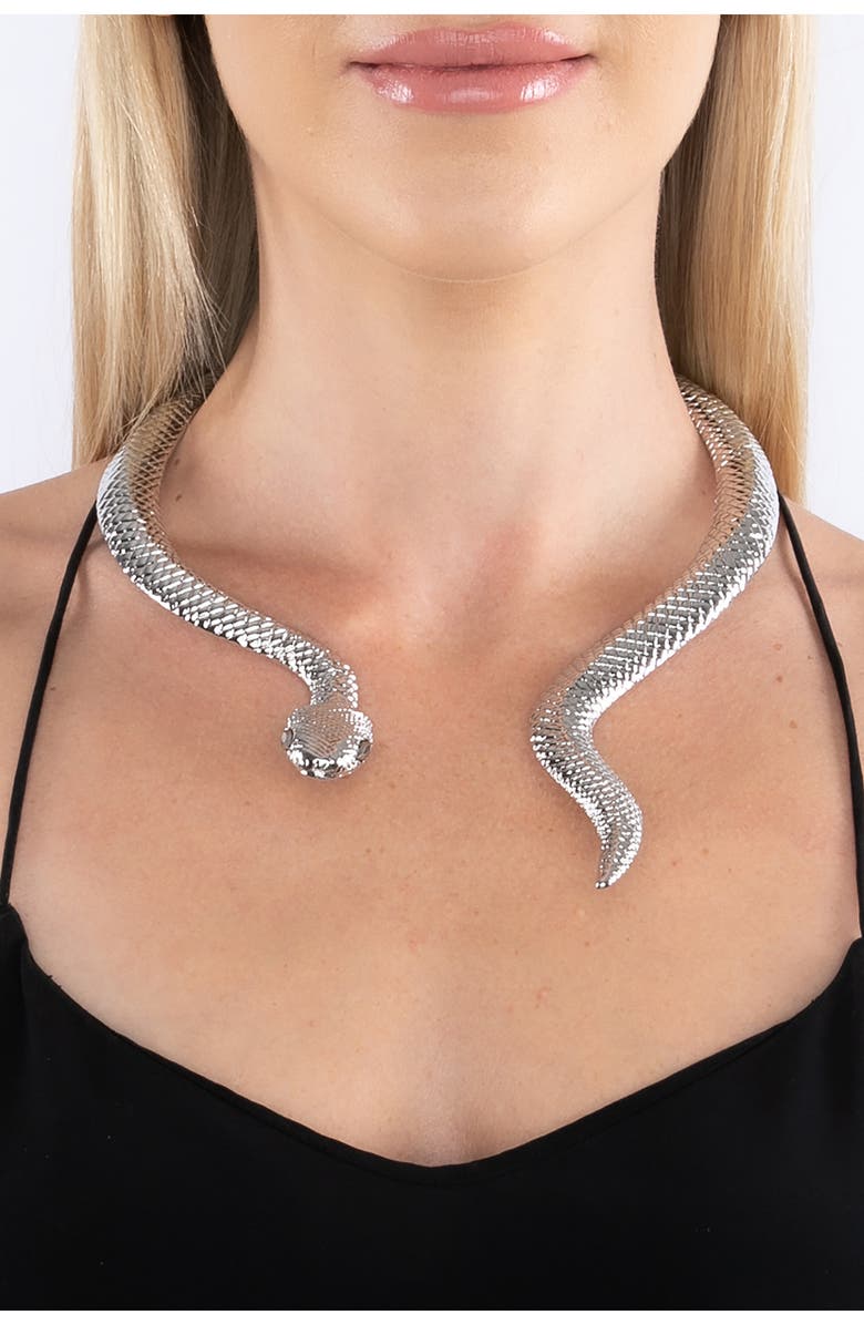 EYE CANDY LOS ANGELES Snake Choker Necklace, Alternate, color,