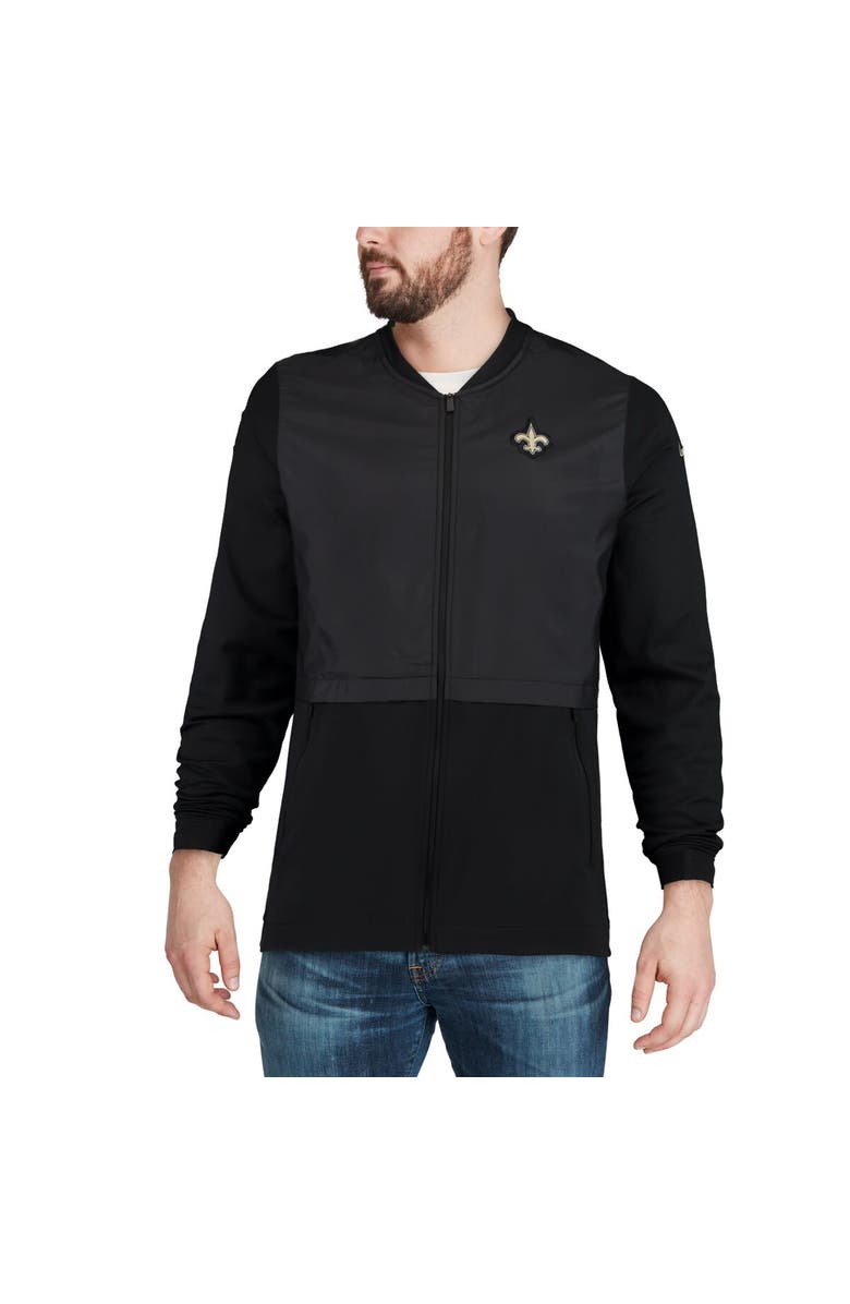 Nike Men's Nike Black New Orleans Saints Sideline Elite Hybrid Full-Zip Jacket, Alternate, color, 