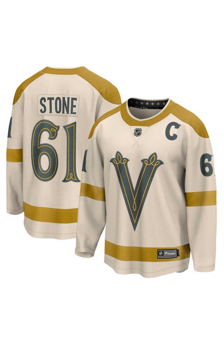 FANATICS Men's Fanatics Branded Mark Stone Cream Vegas Golden Knights 2024 NHL Winter Classic Breakaway Player Jersey, Main, color,