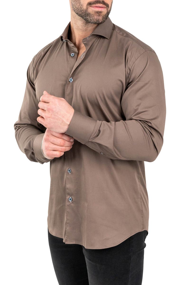 Maceoo Einstein StretchSolid Button-Up Shirt, Alternate, color, 