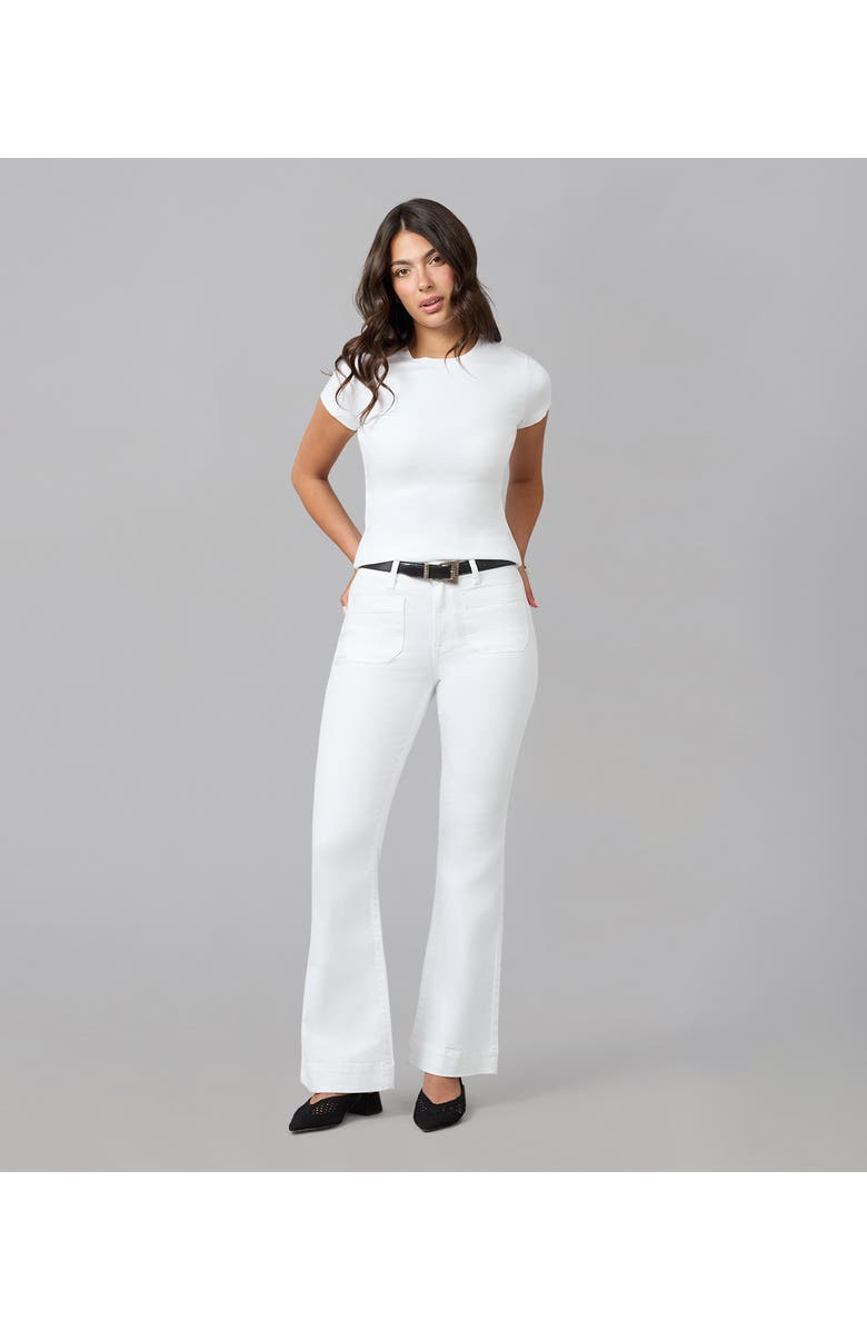 Lola Denim Alice High Rise Flare Jeans, Alternate, color, White