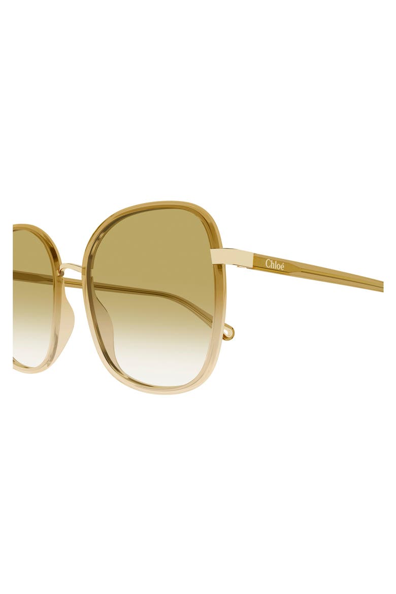 56mm Gradient Square Sunglasses, Alternate, color, BEIGE