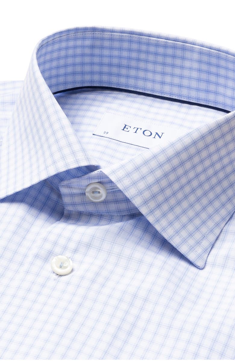 Eton Contemporary Fit Check Dress Shirt, Alternate, color, 