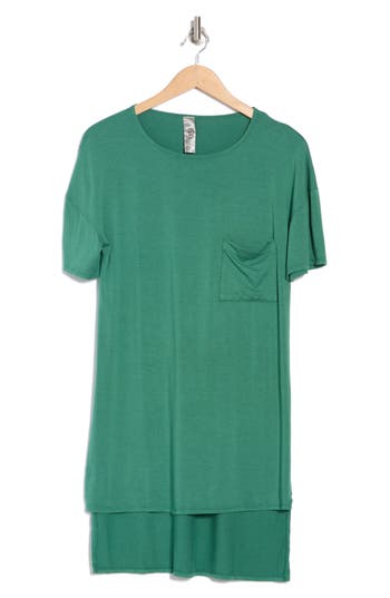 GO COUTURE GO COUTURE SHORT SLEEVE HIGH-LOW TUNIC TOP