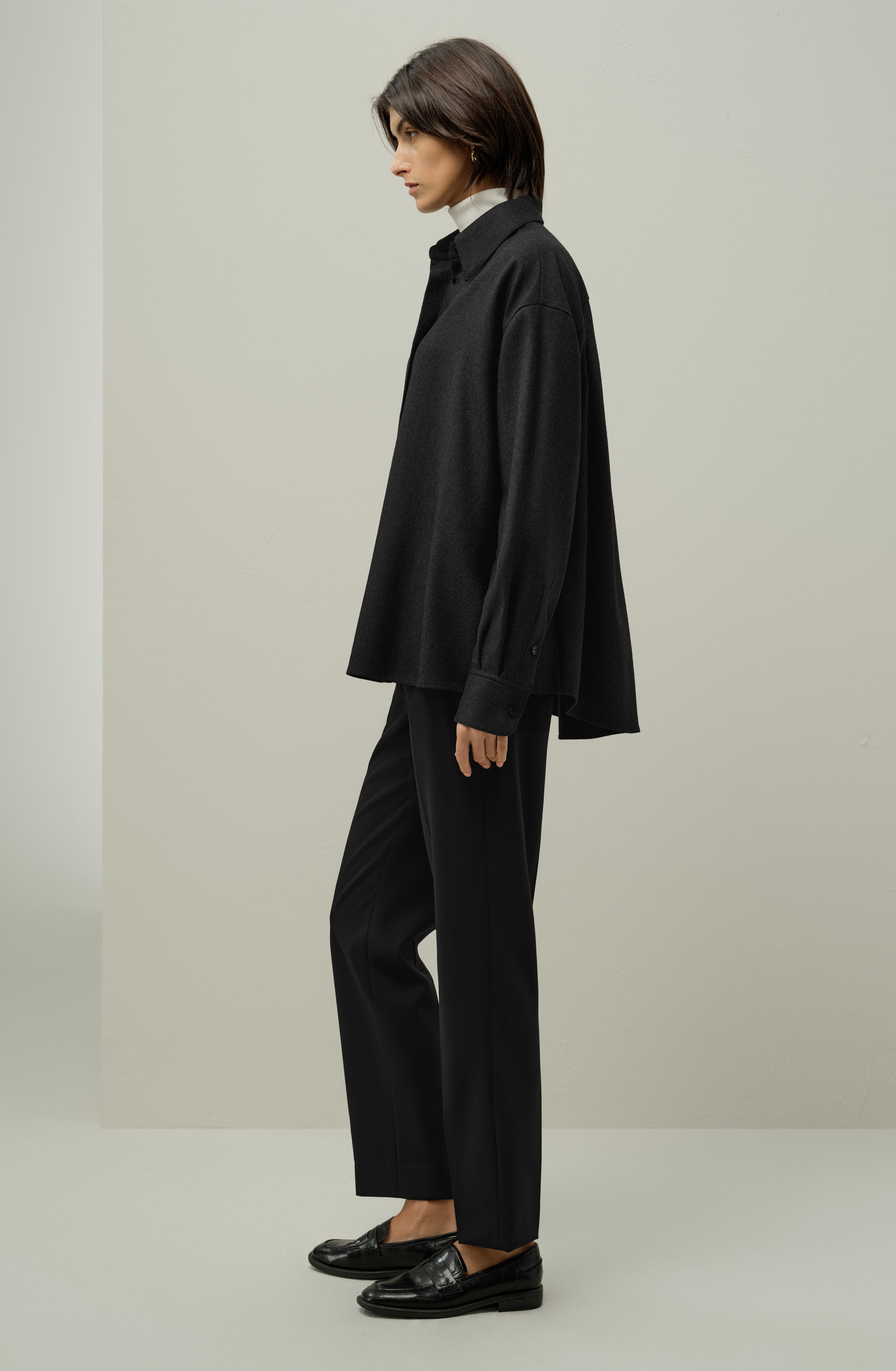 Silk-Wool Oversized Warm Shirt - image 2