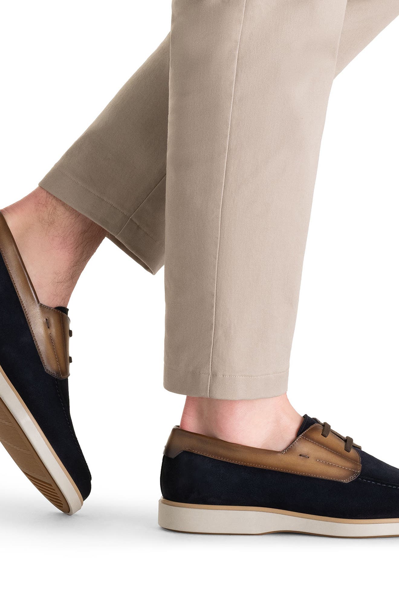 Magnanni Lucius Slip-On Water Resistant Boat Shoe, Alternate, color, Brown