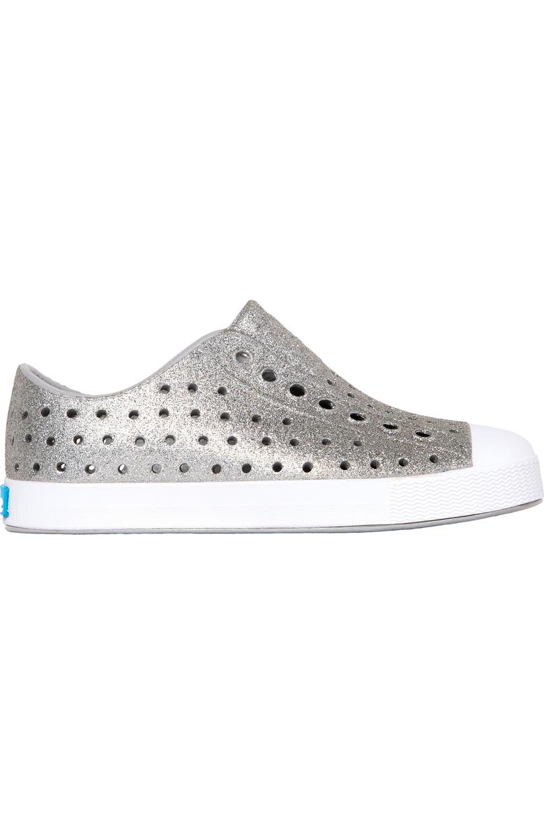 Native Shoes Kids
Jefferson Bling Slip-On Sneaker, Alternate, color, Platinum Bling/ Shell White