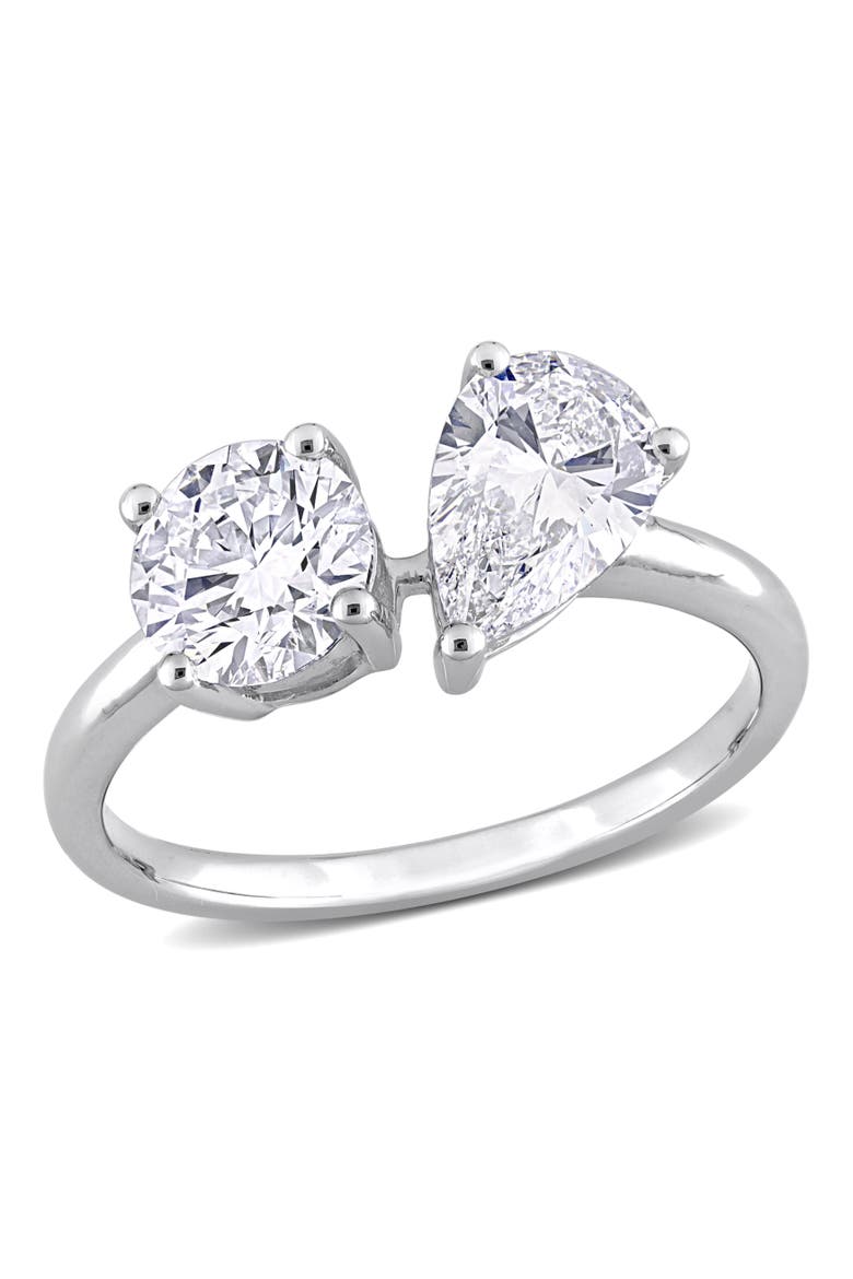 2 CTW Lab-Grown Diamond 2-Stone Pear Ring 14k, Main, color, White Gold