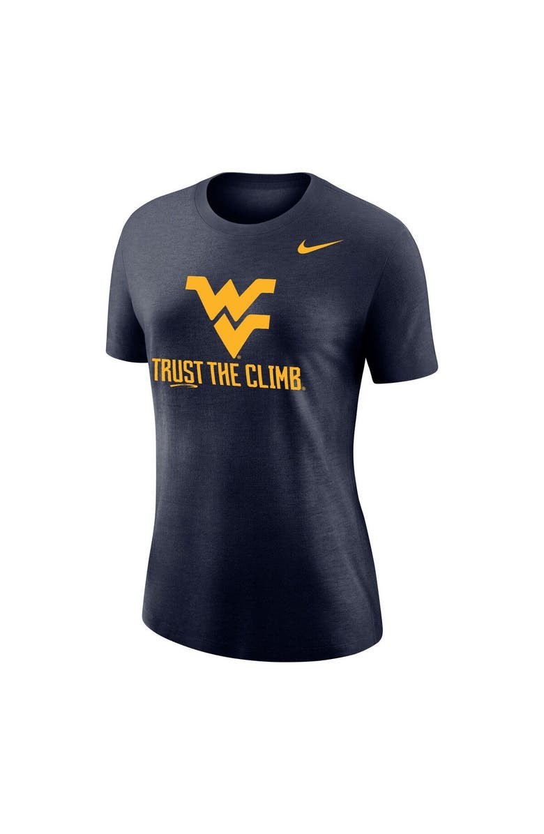 Nike Women's Nike Navy West Virginia Mountaineers Trust the Climb Varsity T-Shirt, Alternate, color, 